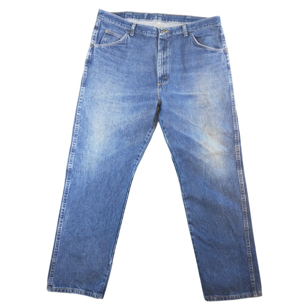 Wrangler Authentic Jeans Men 38x30 Blue Medium Wash Straight Leg Denim AJSLB0e23